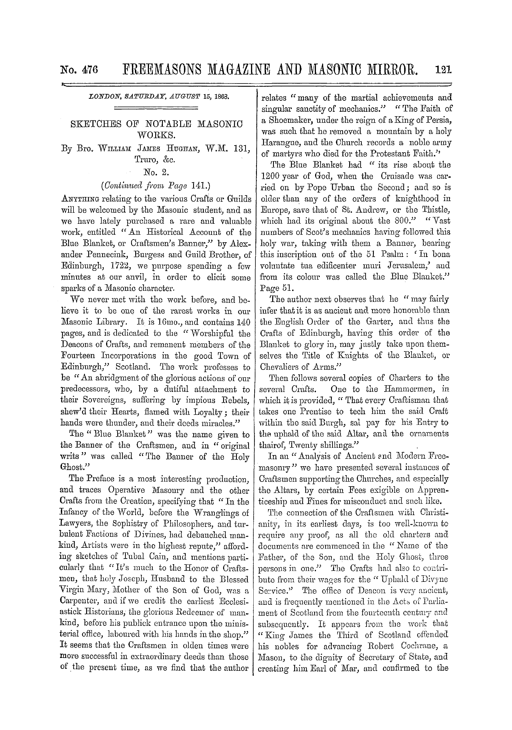 The Freemasons' Monthly Magazine