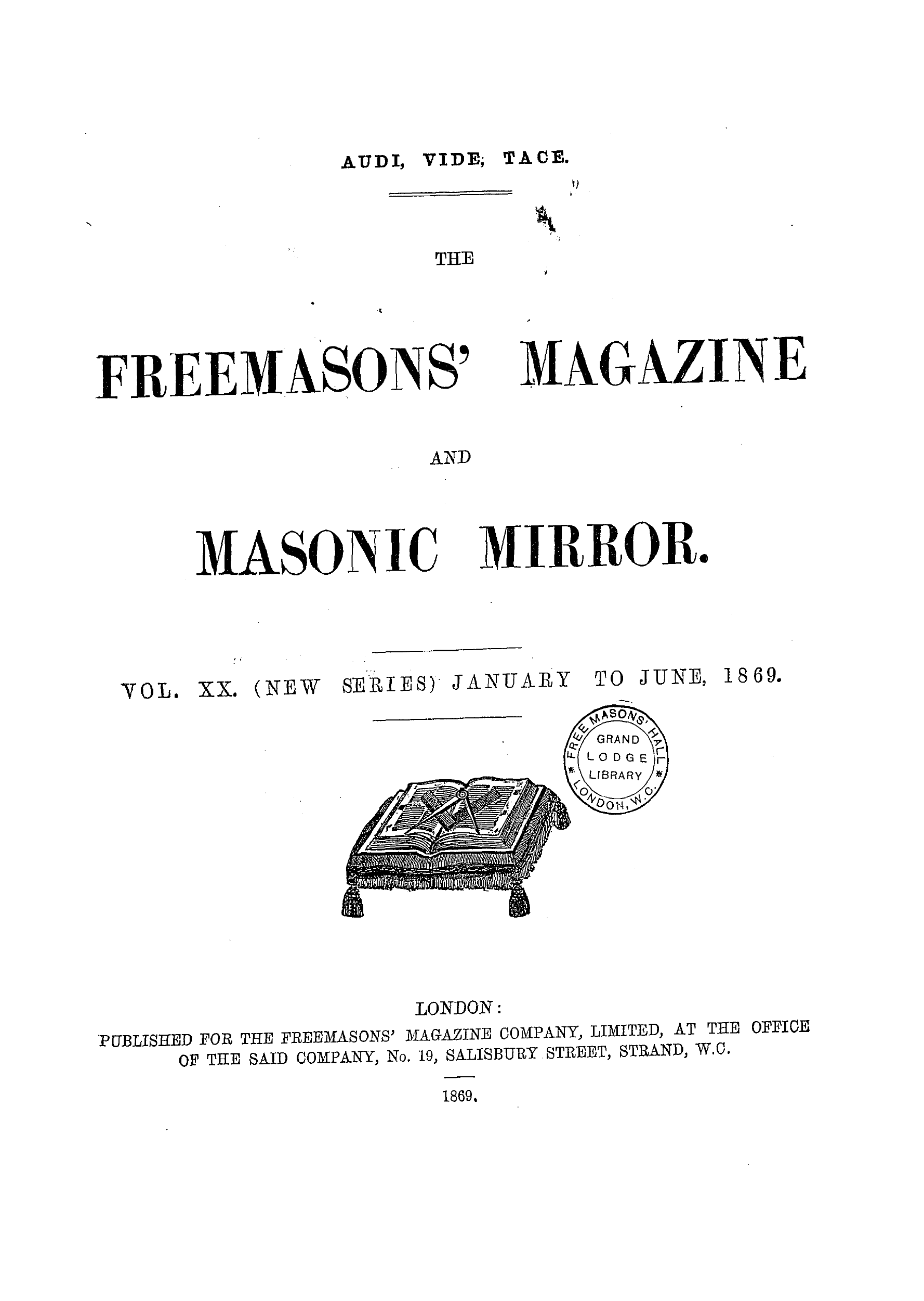 The Freemasons' Monthly Magazine
