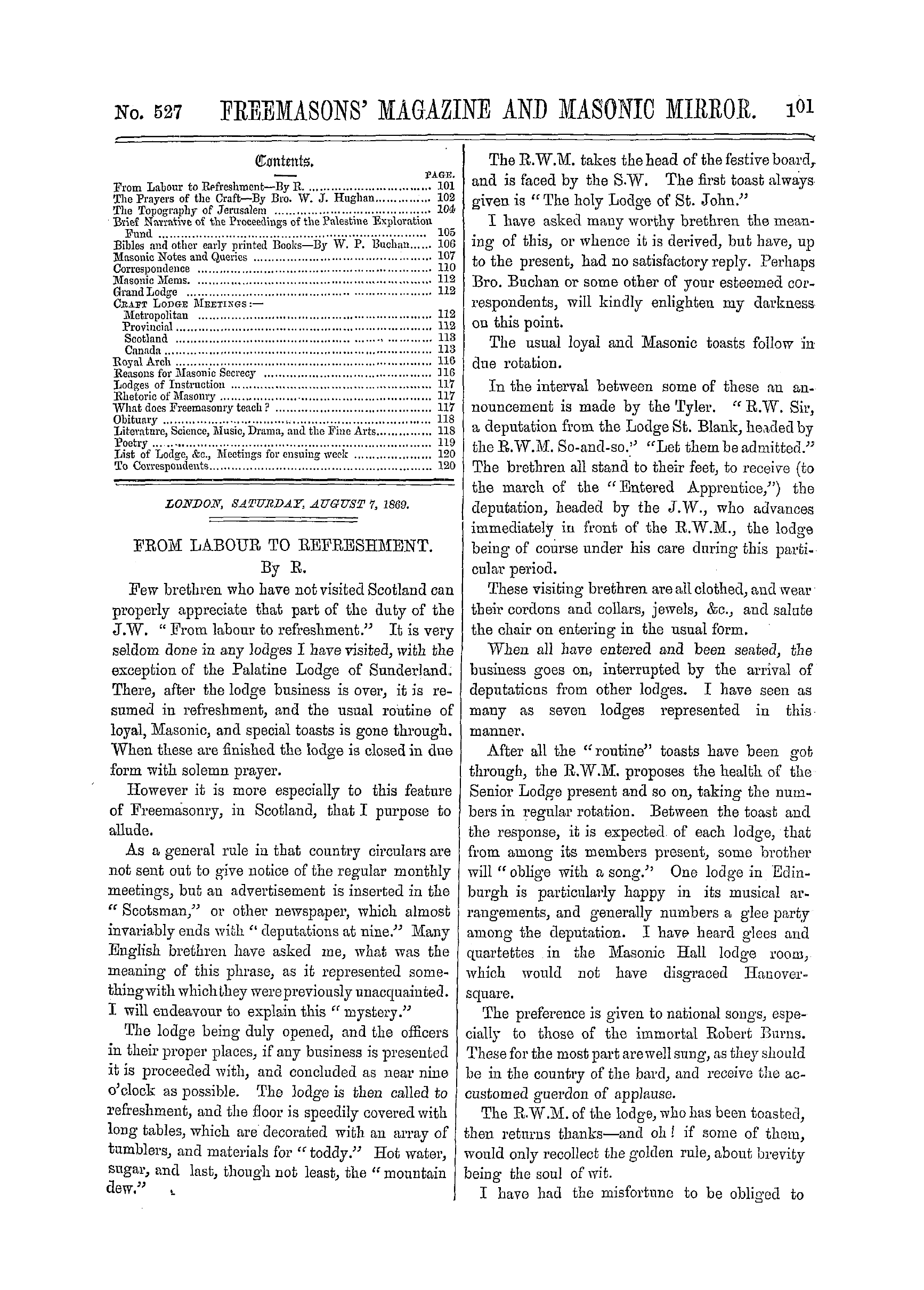 The Freemasons' Monthly Magazine