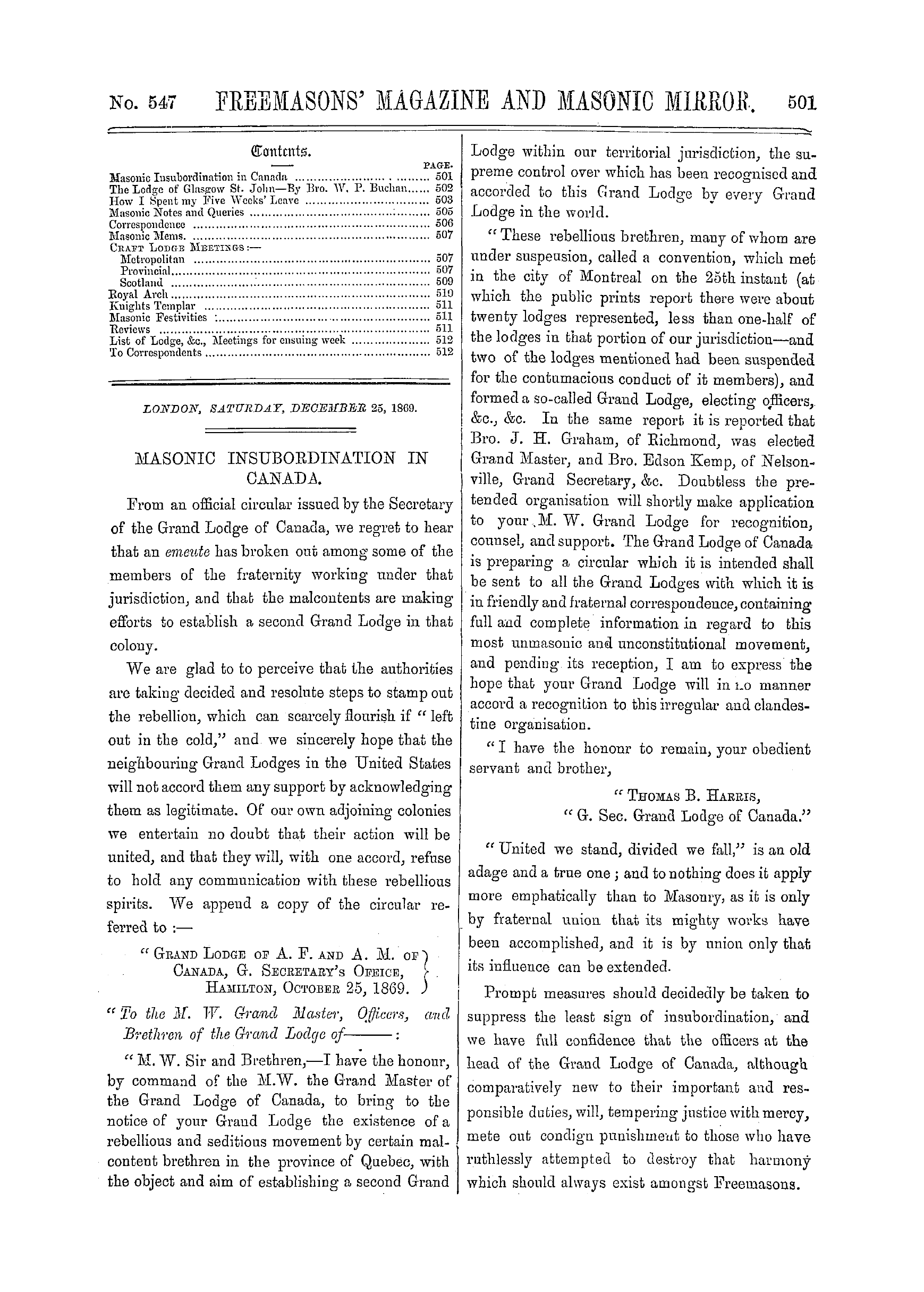 The Freemasons' Monthly Magazine