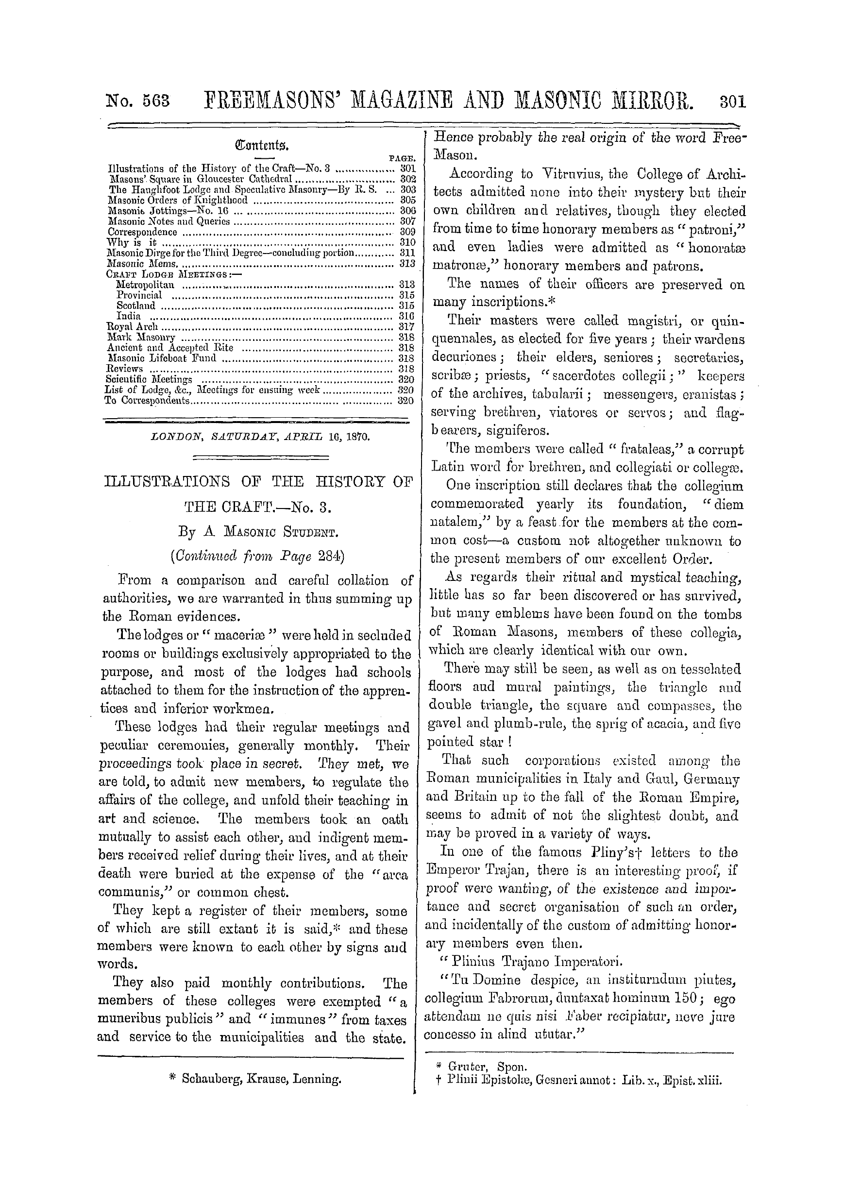 The Freemasons' Monthly Magazine