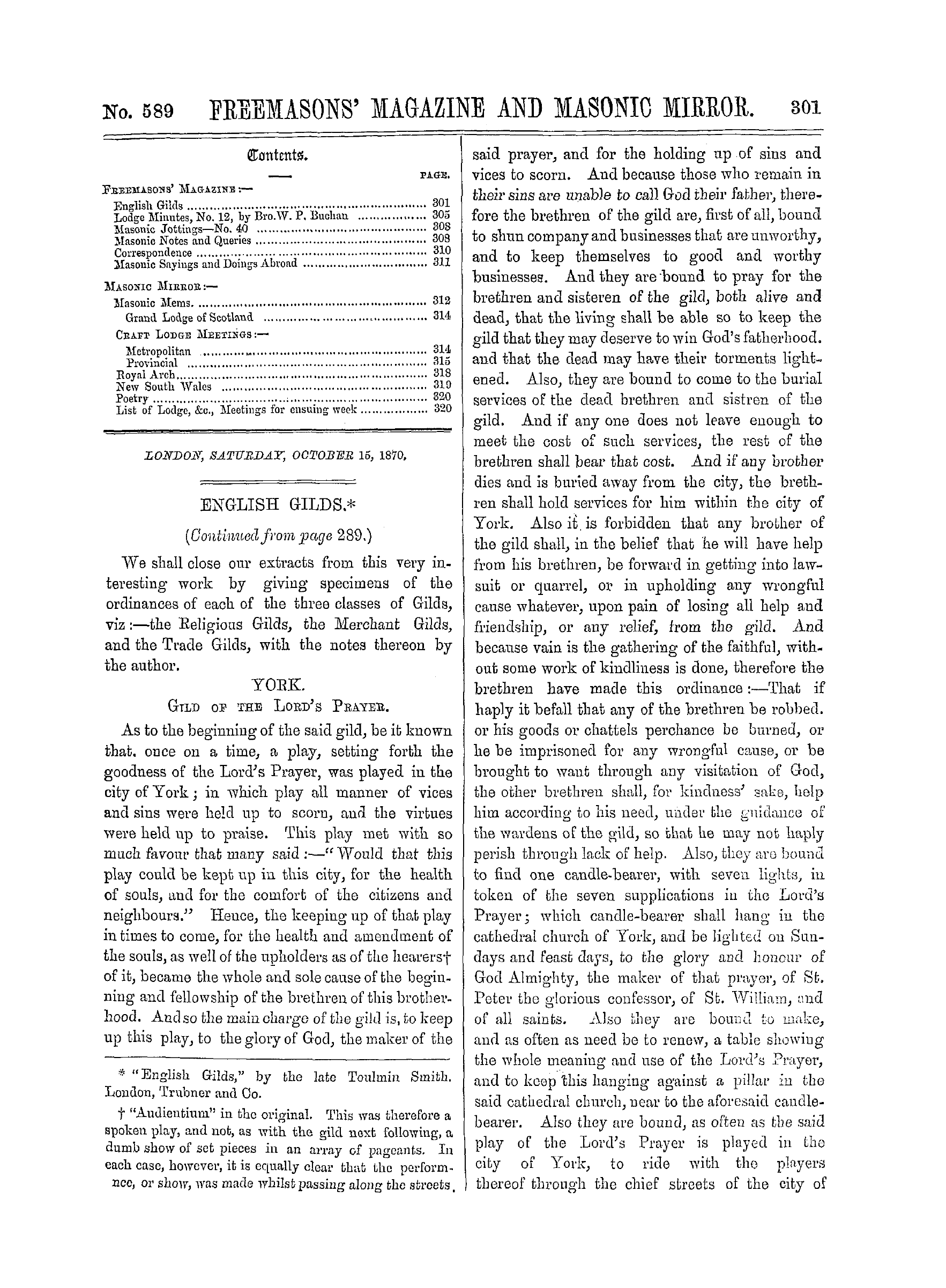 The Freemasons' Monthly Magazine