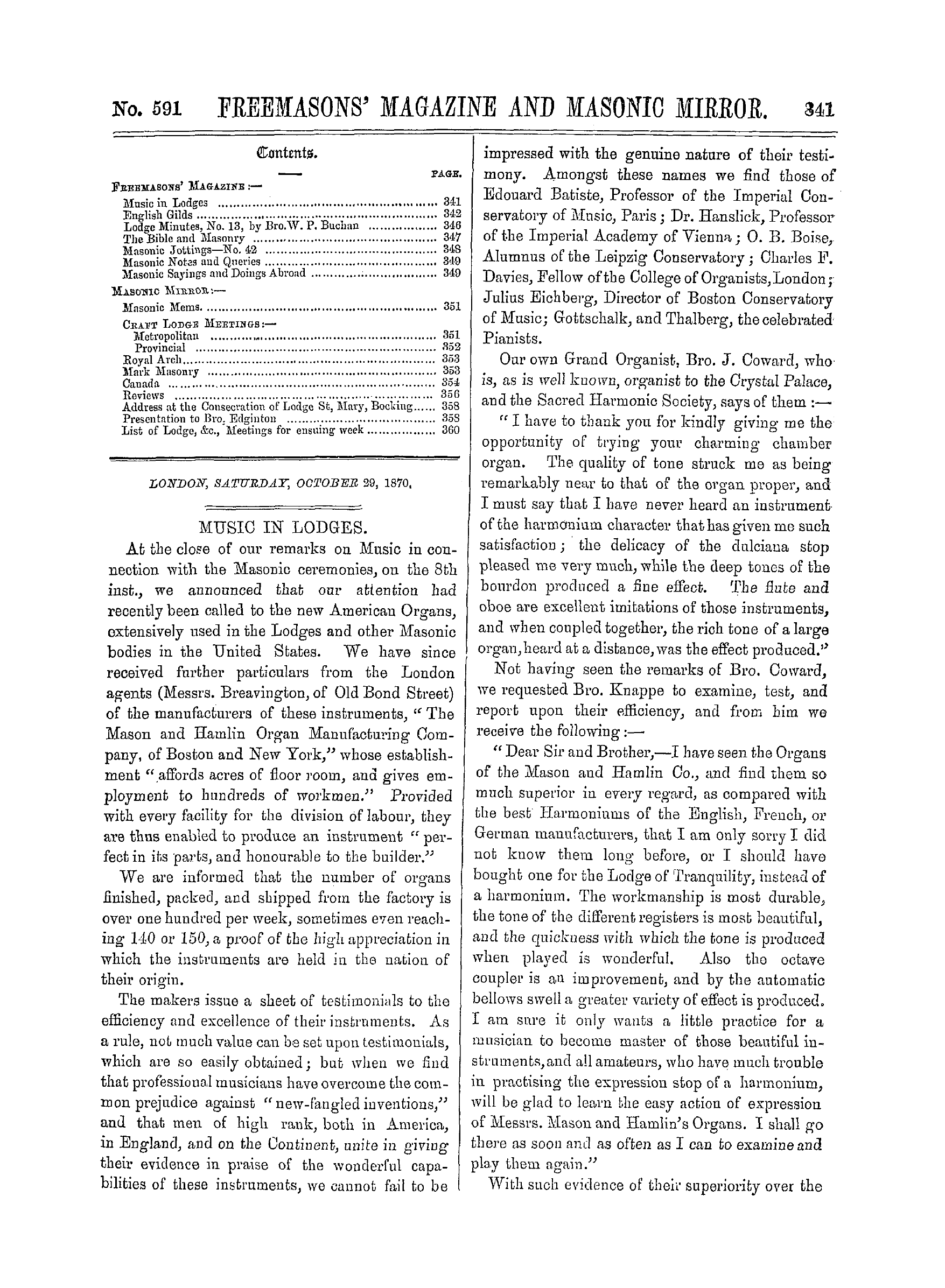 The Freemasons' Monthly Magazine