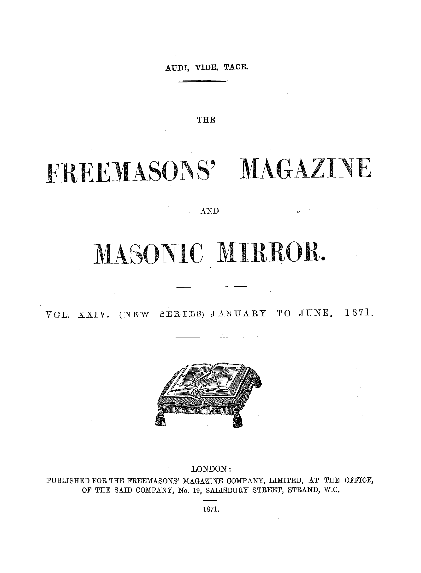 The Freemasons' Monthly Magazine