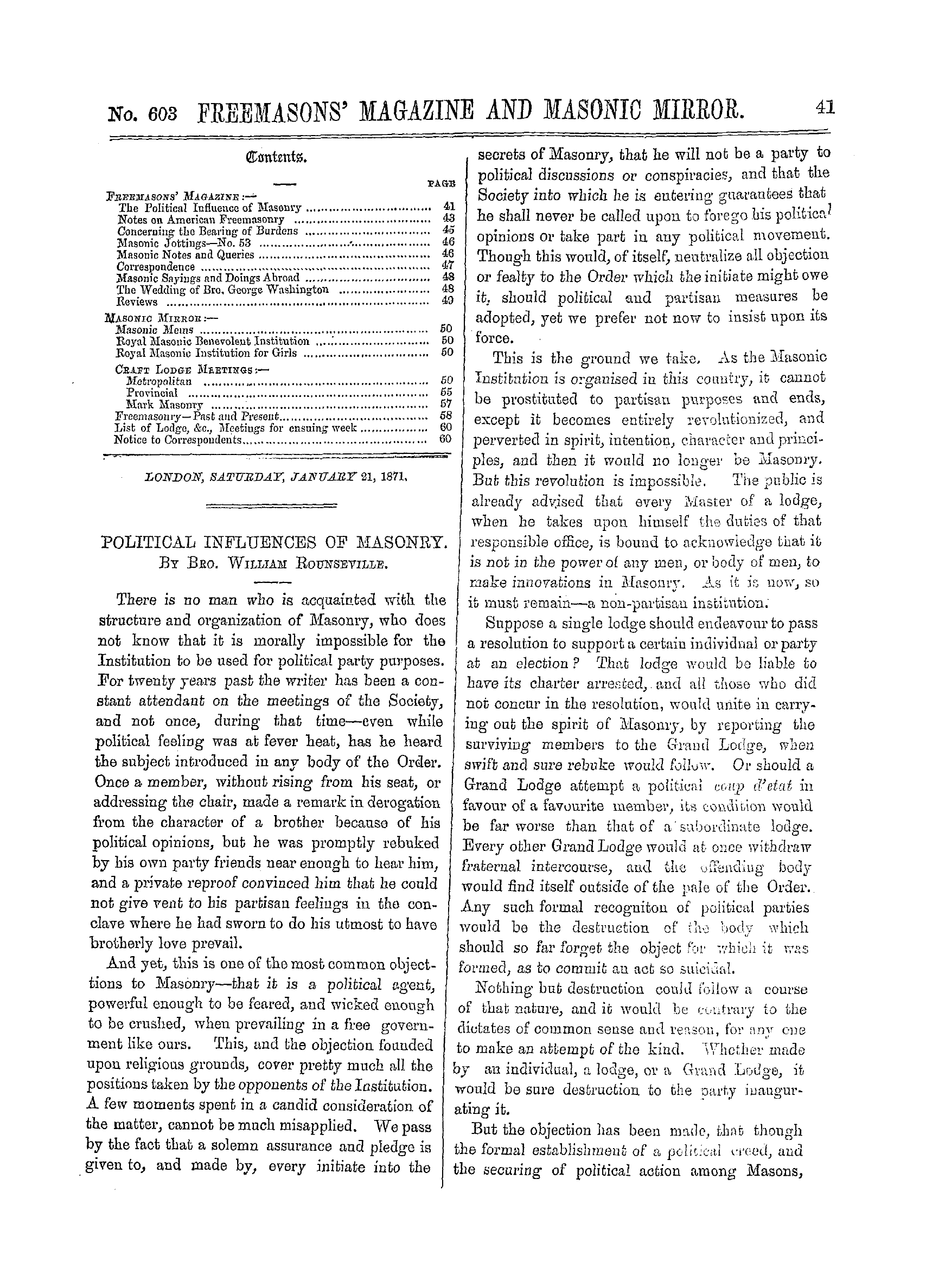 The Freemasons' Monthly Magazine