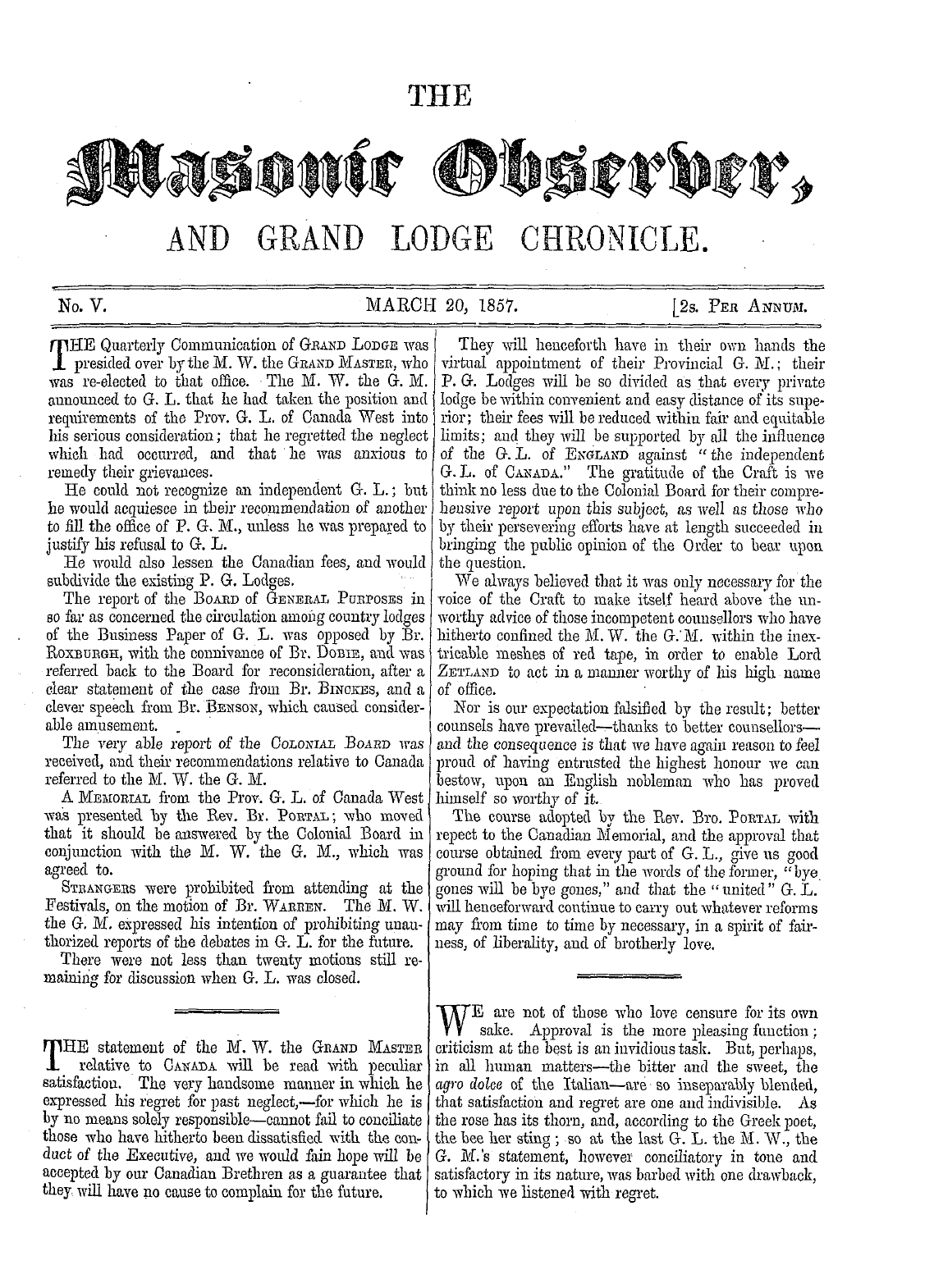 The Masonic Observer