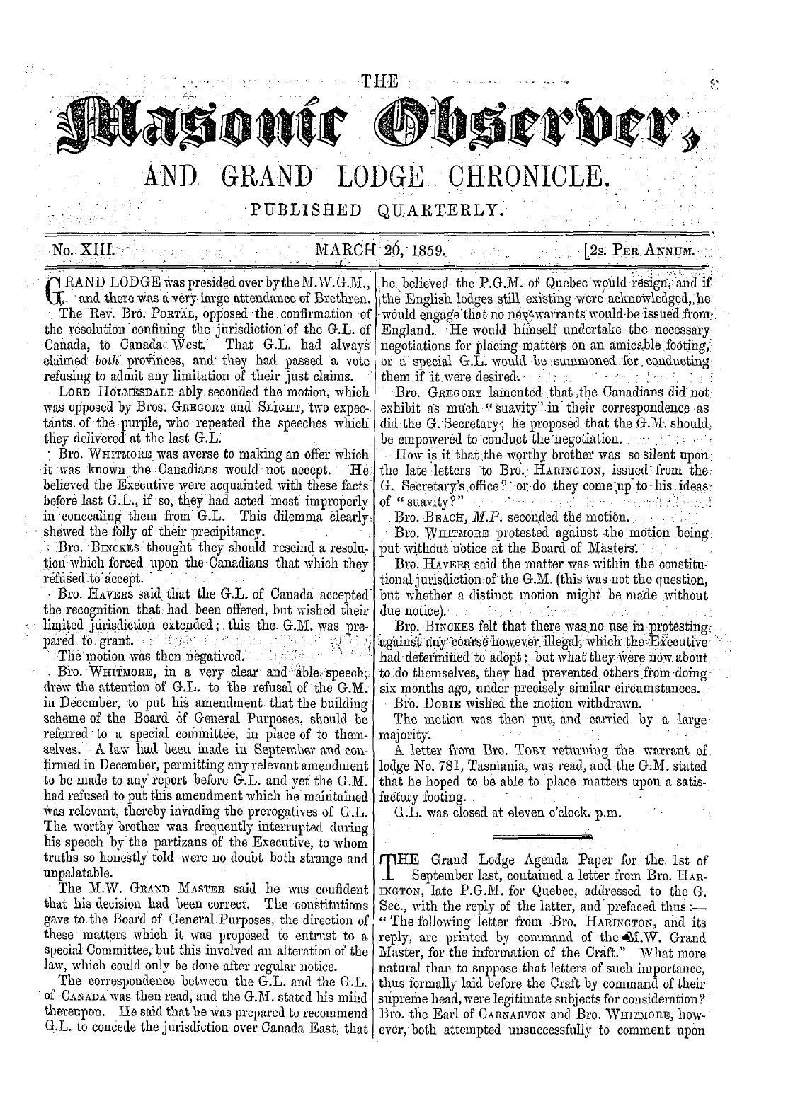 The Masonic Observer