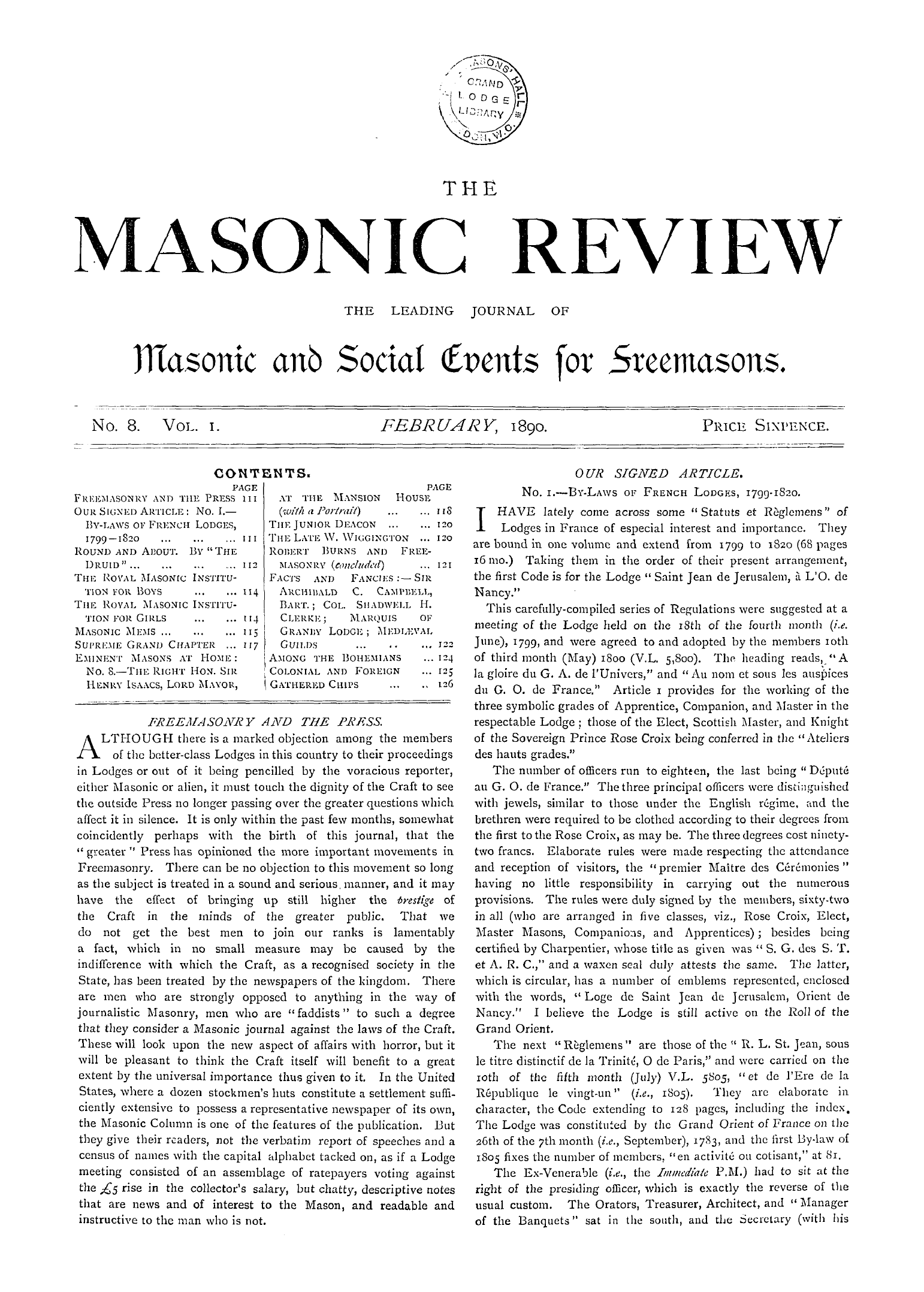 The Masonic Review