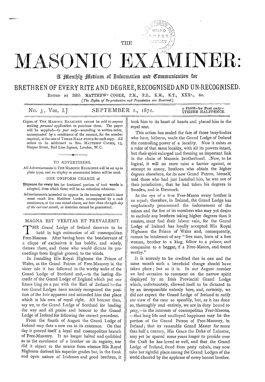 The Masonic Examiner