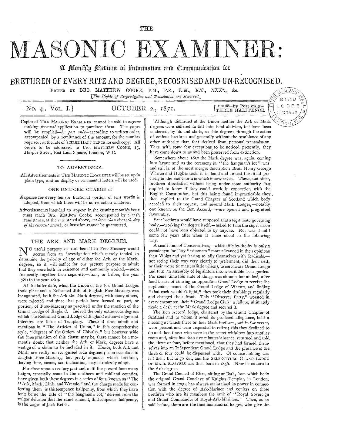The Masonic Examiner
